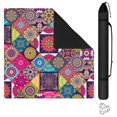 thumbnail image 1 of Boho Pattern Anti-Slip Rubber Game Table Mat 31.5x31.5 Inch Large Mahjong Pad with Quiet Surface for Tile Play Family Game Night and Card Games, 1 of 7