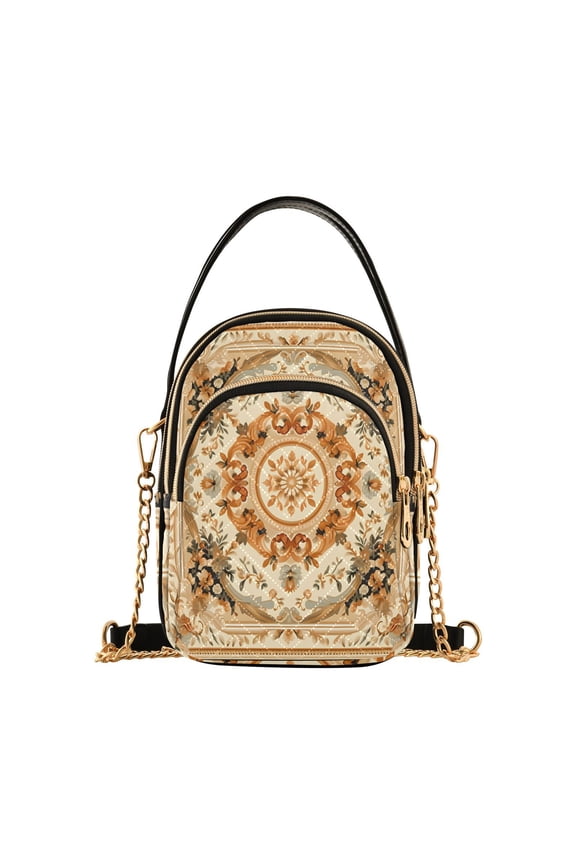 Boho Pattern Bohomia Women Quilting Handbags Shoulder Bag Cross Body Bag with Crossbody Strap Hobo Bags Chain Strap