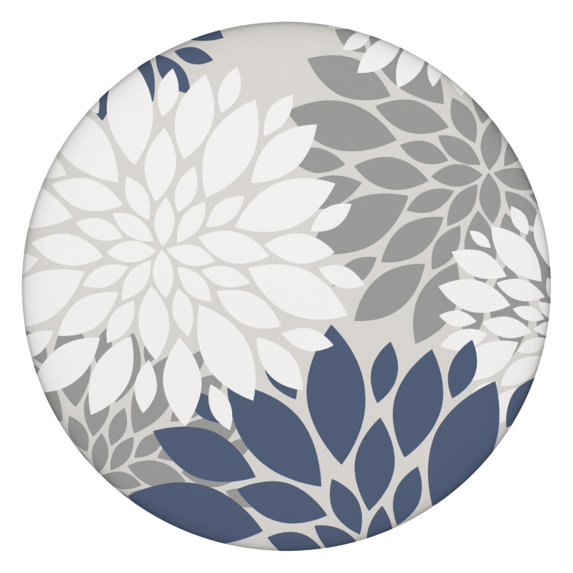 Boho Pattern Round Tablecloth Waterproof Oxford Fabric with Elastic Edge, Fits 45-52", Great for BBQs, Picnics, and Dining Corners