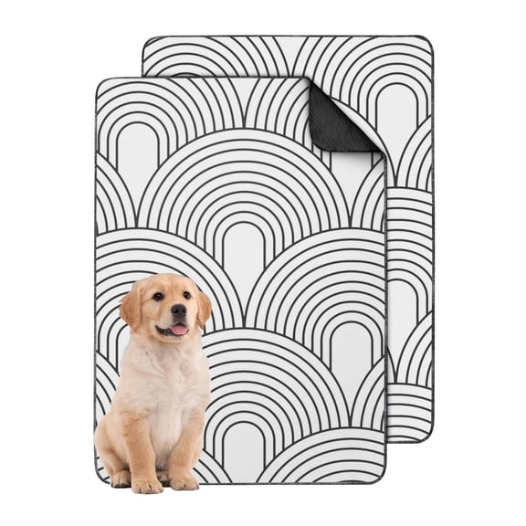 Boho Pattern Style Washable Puppy Pads, Large 24x36 Reusable with Non-Slip Backing, Leak-Proof and Absorbent for Fashionable House Training