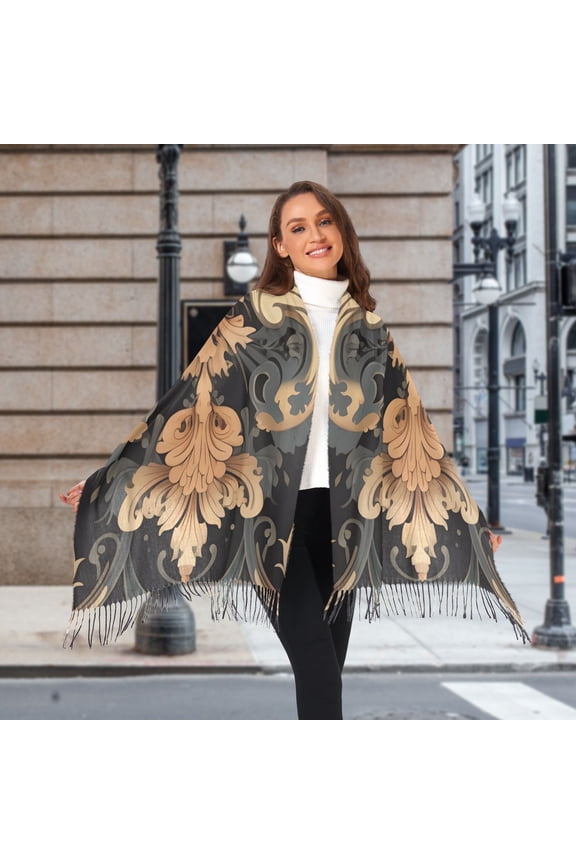 Boho Pattern Tribal Winter Scarf for Women Fashion Warm Long Soft Blanket Scarves Gifts