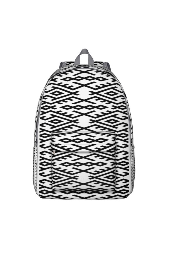 Boho Patterned Backpack for Students, Spacious and Lightweight Laptop Bag with Ethnic Tribal Chic Aesthetic