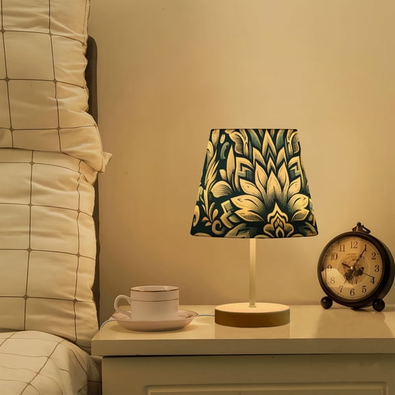 Boho Patterns Totems LED Desk Lamp Table Lamp USB Bedside Nightstand Small Lamp for Bedroom Living Room Kids Room