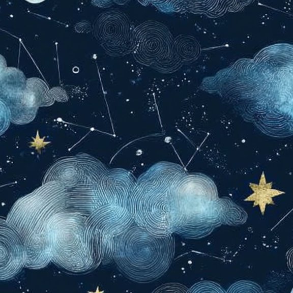 Boho Peel and Stick Wallpaper 17.7in x 9.8ft Celestial Night Sky Golden Stars Swirling Clouds Contact Paper Vinyl Self-Adhesive Removable Wall Paper for Bedroom Nursery Decor Renter Friendly