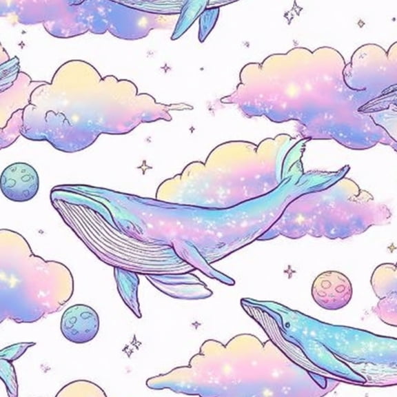 Boho Peel and Stick Wallpaper 17.7in x 9.8ft Whales Pastel Clouds Dreamy Celestial Elements Contact Paper Vinyl Self-Adhesive Removable Wall Paper for Bedroom Nursery Decor Renter Friendly
