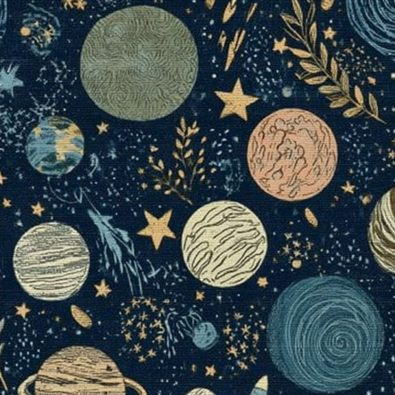 Boho Peel and Stick Wallpaper 17.7in x 9.8ft Whimsical Space Planets Stars Rockets Dark Blue Contact Paper Vinyl Waterproof Self Adhesive Wall Paper for Bedroom Nursery Cabinet Renter Friendly