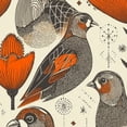 thumbnail image 1 of Boho Peel and Stick Wallpaper 23.6in x 9.8ft Art Nouveau Birds Flowers Seamless Orange Black Contact Paper Vinyl Self-Adhesive Removable Wall Paper for Bedroom Nursery Decor Renter Friendly, 1 of 8