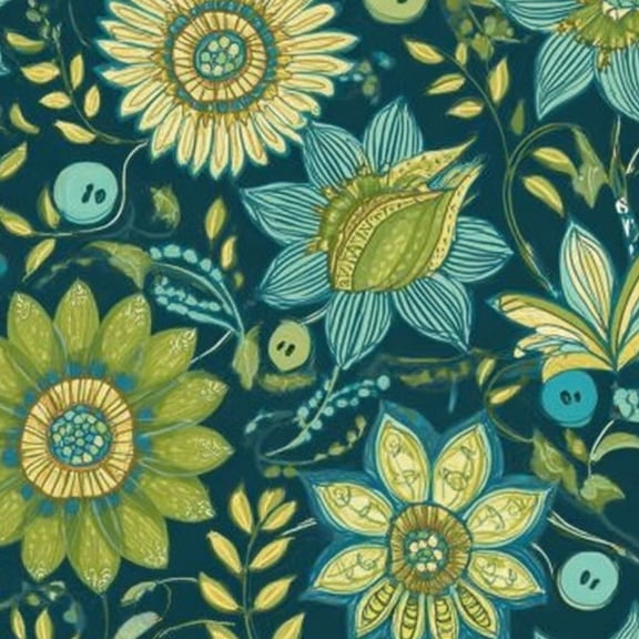 Boho Peel and Stick Wallpaper 23.6in x 9.8ft Floral Sunflowers Abstract Leaves Green Teal Tones Contact Paper Vinyl Waterproof Self Adhesive Wall Paper for Bedroom Shelf Cabinet Renter Friendly