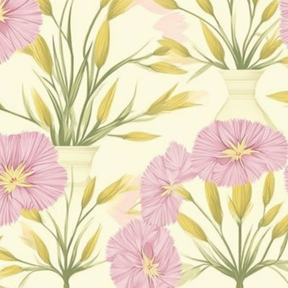 Boho Peel and Stick Wallpaper 23.6in x 9.8ft Pink Carnation Green Foliage Floral Light Yellow Contact Paper Vinyl Self-Adhesive Removable Wall Paper for Bedroom Nursery Renter Friendly