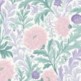 thumbnail image 1 of Boho Peel and Stick Wallpaper 23.6in x 9.8ft Soft Pink Lavender Floral Green Leaves Delicate Details Contact Paper Vinyl Self-Adhesive Removable Wall Paper for Bedroom Bathroom Renter Friendly, 1 of 8
