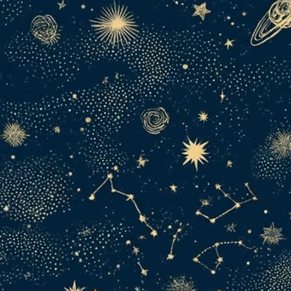 Boho Peel and Stick Wallpaper 23.6in x 9.8ft Starry Night Sky Constellations Galaxies Gold Dark Blue Contact Paper Vinyl Waterproof Self Adhesive Wall Paper for Bedroom Nursery Cabinet