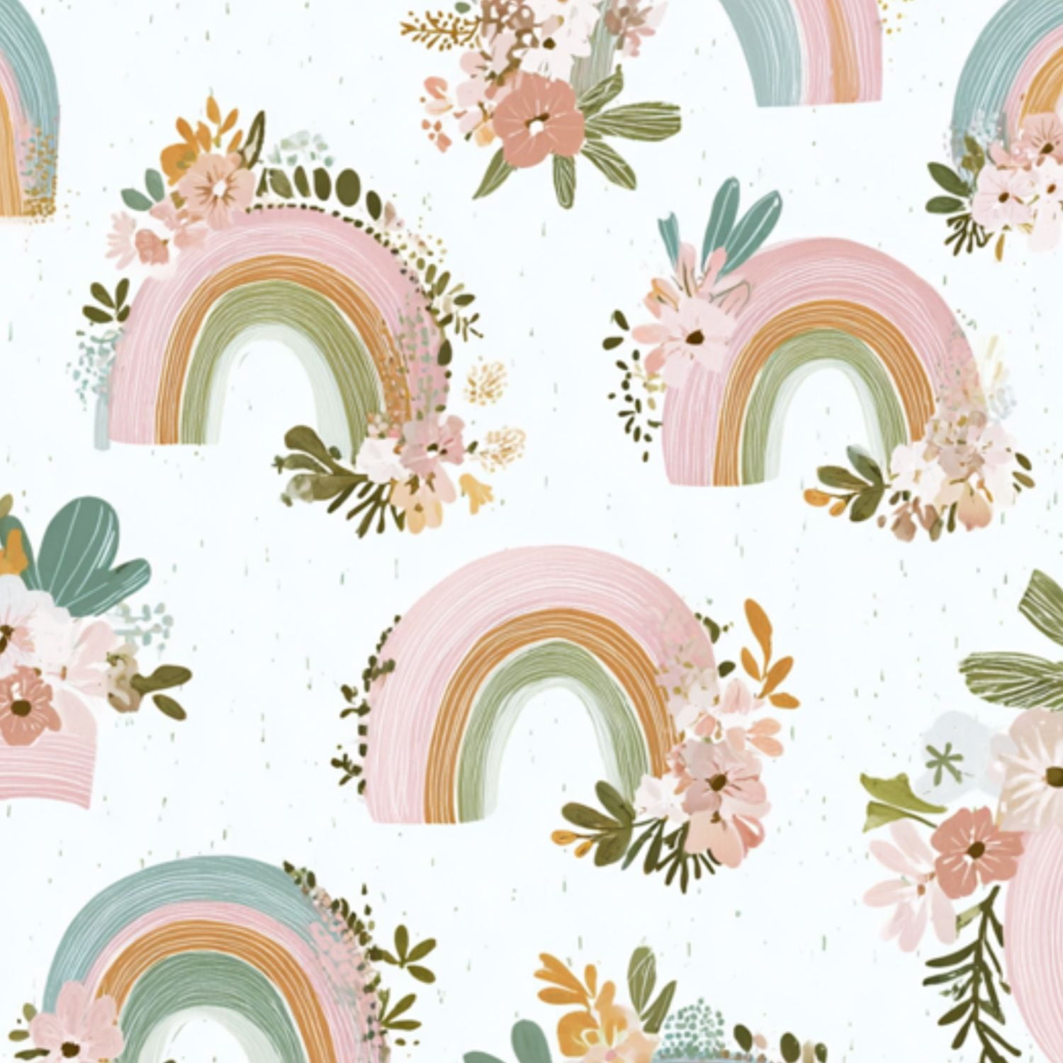 Pastel Floral Peel And Stick Wallpaper – Romantic Watercolor Botanical Removable Wallpaper, Renter Friendly, Self-Adhesive, 17.3" X 197", For Bedroom, Bathroom, Kitchen & Cabinets