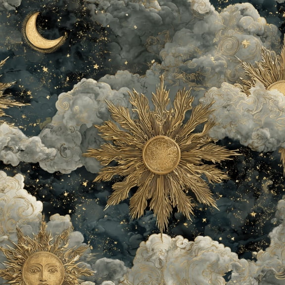 Boho Peel and Stick Wallpaper Celestial Dance Antique Aesthetic Radiant Moons 23.6in x 9.8ft Self Adhesive Removable Wall Paper Renter Friendly Wall Covering for Kids Room Bedroom Nursery Cabinet