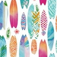 thumbnail image 1 of Boho Peel and Stick Wallpaper Colorful Surfboard Tropical Floral Accents Watercolor Style Contact Paper 23.6in x 9.8ft Wallpaper Removable Self Adhesive Wall Paper for Bedroom, 1 of 8