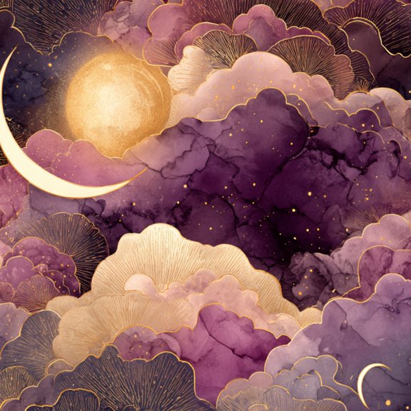 Boho Peel and Stick Wallpaper Dreamlike Fairytale Scene Soft Light Radiant Golden Clouds Wall Mural 17.7in x 9.8ft Self Adhesive Removable Wall Paper Contact Paper for Nursery Bedroom Cabinets