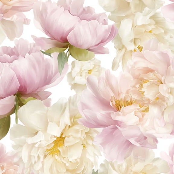 Boho Peel and Stick Wallpaper Elegant Blush Pink Cream Peonies Floral Wall Mural 23.6in x 9.8ft Self Adhesive Removable Wall Paper Renter Friendly Wallpaper for Nursery Bedroom Cabinets