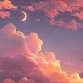 thumbnail image 1 of Boho Peel and Stick Wallpaper Enchanting Sky Glowing Sun Crescent Moon Radiant Hues Wall Mural 23.6in x 9.8ft Self Adhesive Removable Wall Paper Contact Paper for Nursery Bedroom Cabinets, 1 of 8