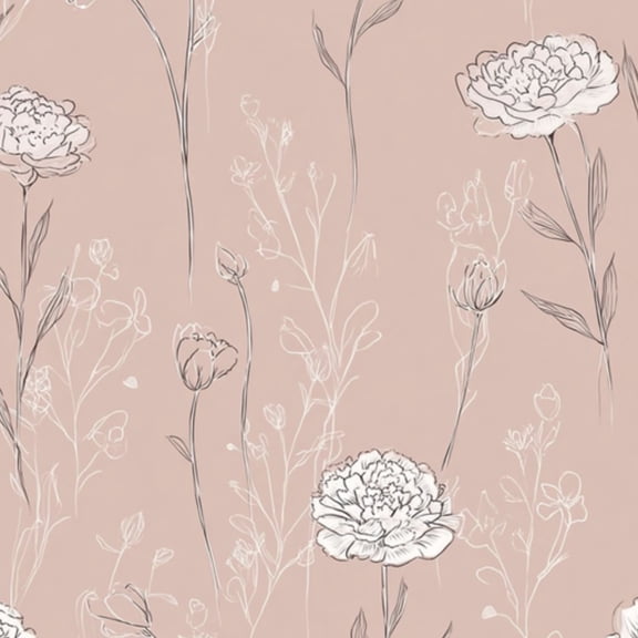 Boho Peel and Stick Wallpaper Soft Floral Delicate Line Drawings Blush Pink Wall Mural 17.7in x 9.8ft Self Adhesive Removable Wall Paper Renter Friendly Wallpaper for Nursery Bedroom Cabinets
