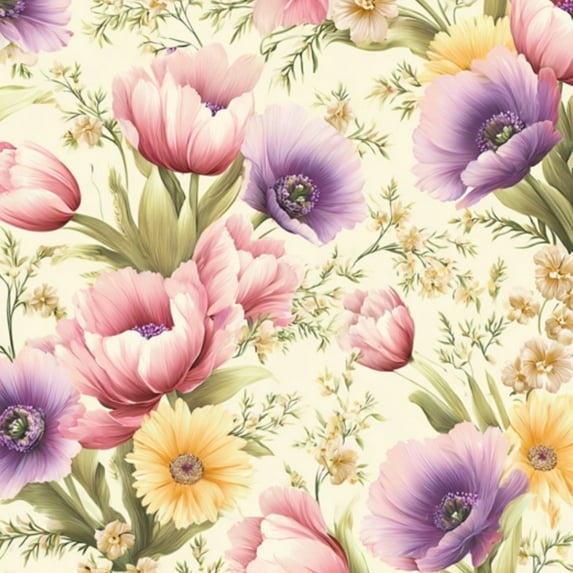 Boho Peel and Stick Wallpaper Soft Floral Pink Purple Yellow Blossoms Light Contact Paper 17.7in x 9.8ft Wallpaper Removable Self Adhesive Wall Paper for Girls Bedroom Nursery
