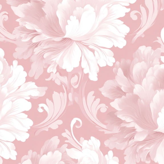 Boho Peel and Stick Wallpaper Soft Pink Floral Elegant White Blooms Swirls Wall Mural 23.6in x 9.8ft Self Adhesive Removable Wall Paper Renter Friendly Wallpaper for Nursery Bedroom Cabinets