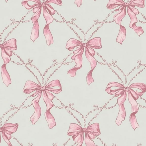 Boho Peel and Stick Wallpaper Vintage Pink Bow Delicate Floral Accents Wall Mural 17.7in x 9.8ft Self Adhesive Removable Wall Paper Renter Friendly Wallpaper for Nursery Bedroom Cabinets