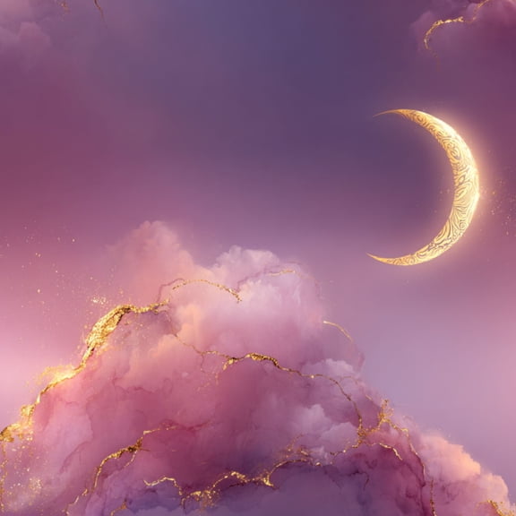 Boho Peel and Stick Wallpaper Watercolor Dreamy Sky Scene Pink Sun Golden Moon Wall Mural 23.6in x 9.8ft Self Adhesive Removable Wall Paper Contact Paper for Nursery Bedroom Cabinets