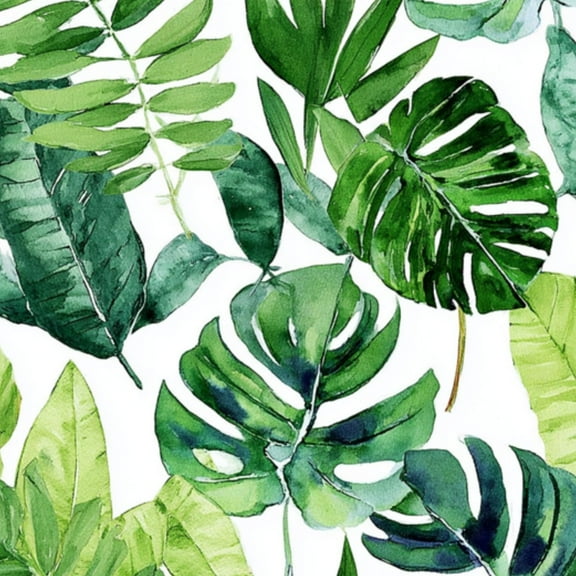 Boho Peel and Stick Wallpaper Tropical Greenery Watercolor Leaf Contact Paper 23.6in x 9.8ft Wallpaper Removable Self Adhesive Wall Paper for Bedroom