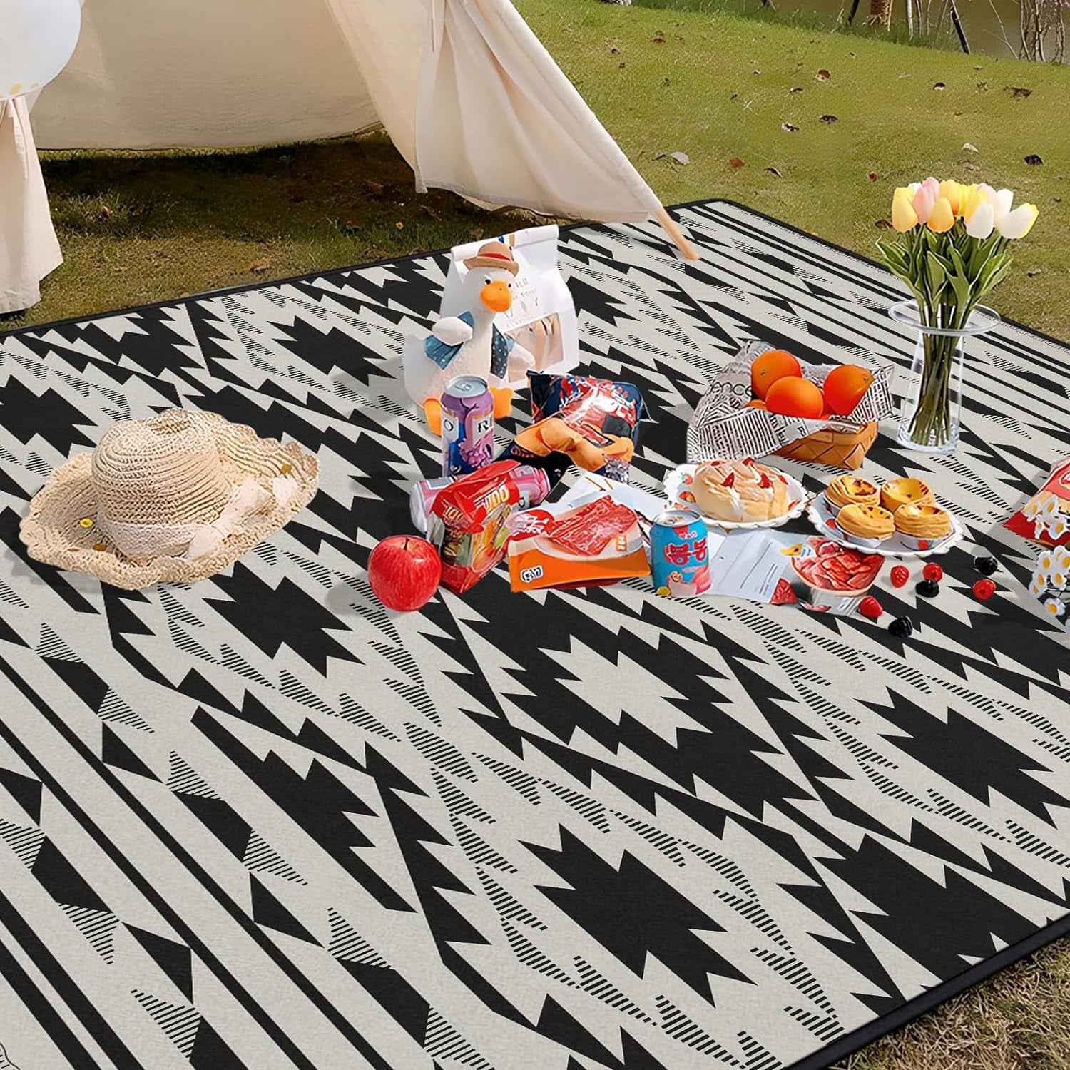 Large boho picnic blanket sale