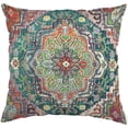 thumbnail image 1 of Boho Pillow Cover 20x20 Vintage Throw Pillow Covers Bohemian Antique Ethnic Decorative Pillow Cases Home Decor Square Linen Pillowcase, Green Orange, 1 of 6