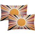 thumbnail image 1 of Boho Pillow Covers 12x20 Set of 2 Modern Abstract Multicolored Sun Throw Pillows Bohemian Style Outdoor Decorative Pillowcase Linen Lumbar Cushion Cover Decor for Home Couch Sofa Bed, 1 of 6