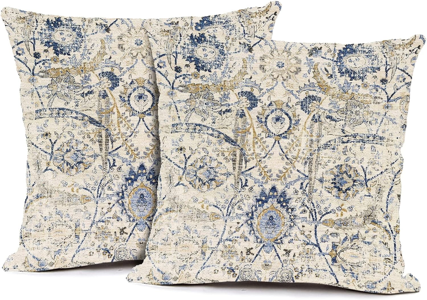 Boho Pillow Covers 16x16 Inch Geometric Tribal Carpet Pattern Throw