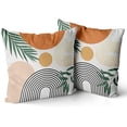 thumbnail image 1 of Boho Pillow Covers 16x16 Set of 2, Bohemian Mid Century Style Farmhouse Decorations Throw Pillow Covers Abstract Beige Art Outdoors Decorative Cushion Case for Couch Sofa Home, 1 of 6