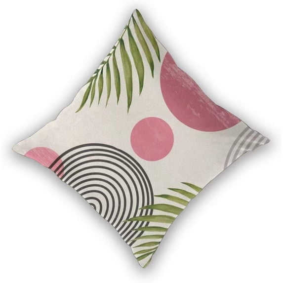 Boho Pillow Covers 16x16 Set of 2, Mid-Century Blue Orange Drop Shapes Decorative Throw Pillow Covers Outdoor Retro Abstact Lumbar Pillow Cases for Bed Couch Sofa Home Decor