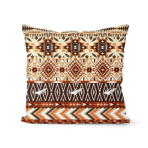 Boho Pillow Covers 18X18 in Ethnic Design Pattern Pillow Cases Home Decor for Living Room Bedroom Bed Cushion Outdoor Throw Pillow Covers