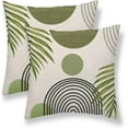 thumbnail image 1 of Boho Pillow Covers 18x18 Set of 2, Mid Century Sage Green Sunset Decorative Throw Pillow Covers Outdoor Summer Modern Abstact Cushion Case for Bed Couch Sofa Home Decor, 1 of 6