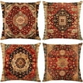 thumbnail image 1 of Boho Pillow Covers 18x18 Set of 4 Throw Pillow Covers Double Sided Pattern Farmhouse Decorative Cushion Cases for Sofa Couch Living Room Outdoor Home Decor, 1 of 6