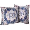 thumbnail image 1 of Boho Pillow Covers 20"x20" Set of 2 Carpet Blue Vintage Throw Pillow Case Soft Square Decorative Pillowcases for Home Decor Sofa Car Living Room, 1 of 6