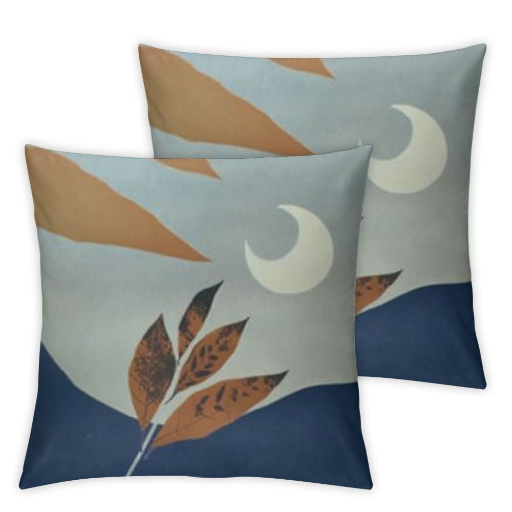 Boho Pillow Covers, Boho Sun Moon Mountains Decorative Pillowcase Throw