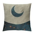 thumbnail image 1 of Boho Pillow Covers, Throw Pillow Cover, Boho Sun Moon Blue Mountains Decorative Pillowcase Throw Pillow Cover, Boho Sun Moon Dorm Bed Room Home Decor Pillow Case, 1 of 5