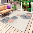 thumbnail image 1 of Boho Pink Cream Outdoor Rug for Patio/Deck/Porch, Non-Slip Large Area Rug 5 x 7 Ft, Geometric Contemporary Art Indoor Outdoor Rugs Washable Area Rugs, Reversible Camping Rug Carpet Runner, 1 of 8