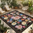 thumbnail image 1 of Boho Pink Flower Outdoor Rug for Patio/Deck/Porch, Non-Slip Large Area Rug 4 x 6 Ft, Spring Watercolor Country Floral Plant Indoor Outdoor Rugs Washable Area Rugs, Camping Rug Carpet Runner, 1 of 8