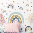 thumbnail image 1 of Boho Pink Rainbow Wall Art Stickers Girls Bedroom Playroom Decals Decor Peel and Stick Nursery Removable Baby Room Party Decorations Gift(30X43CM, 2Pcs), 1 of 7