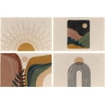 thumbnail image 1 of Boho Placemats Set of 4,Abstract Boho Style Placemats for Dining Table Decor,12x18 Inches Mid Century Modern Bohemian Home Decorative Table Mats,Boho Table Decor, 1 of 5