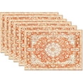 thumbnail image 1 of Boho Placemats Set of 6 Fall Orange Bohemia Vintage Retro Rustic Place Mats for Dining Table Farmhouse Table Mats for Kitchen Dining Decoration, 1 of 6