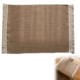 thumbnail image 1 of Boho Placemats,Tassel‑Edged Rustic Fabric Dining Placemat,Square Handmade Fringe‑Trim Table Coaster,Boho Tassel‑Edge Desk Mats,Square Hand‑Made Fabric Table Cup Pads for Coffee Drinks,Table Decor, 1 of 4
