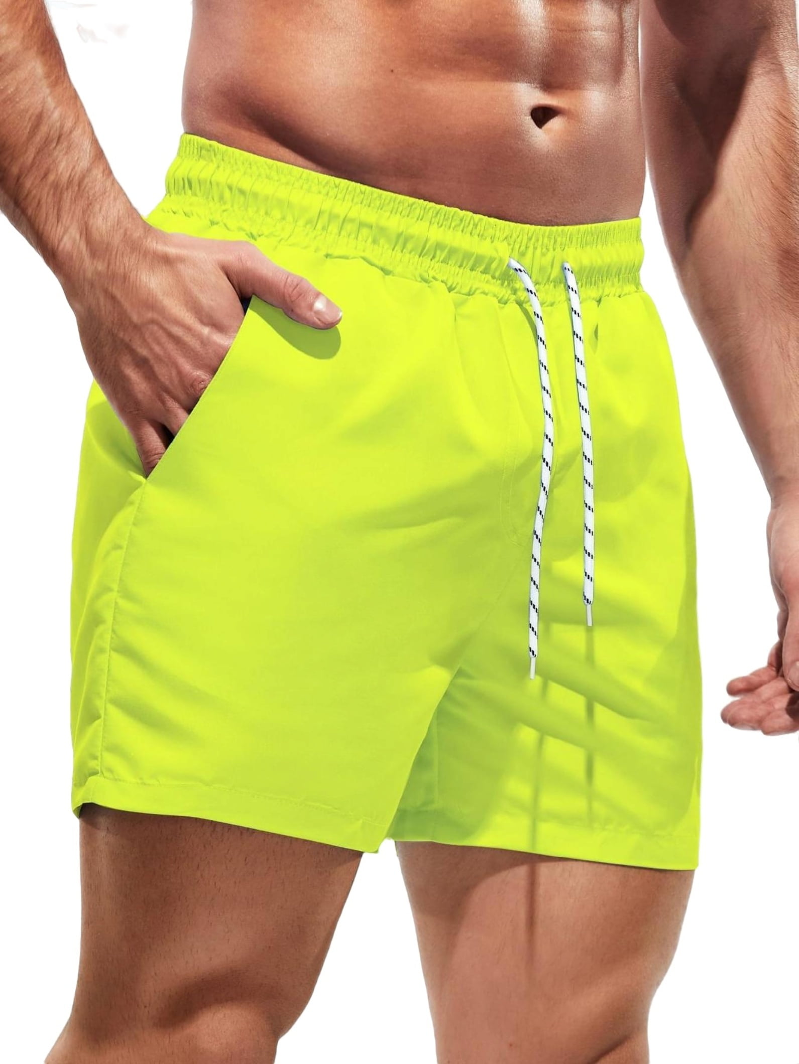 Mens lime green swim trunks best sale
