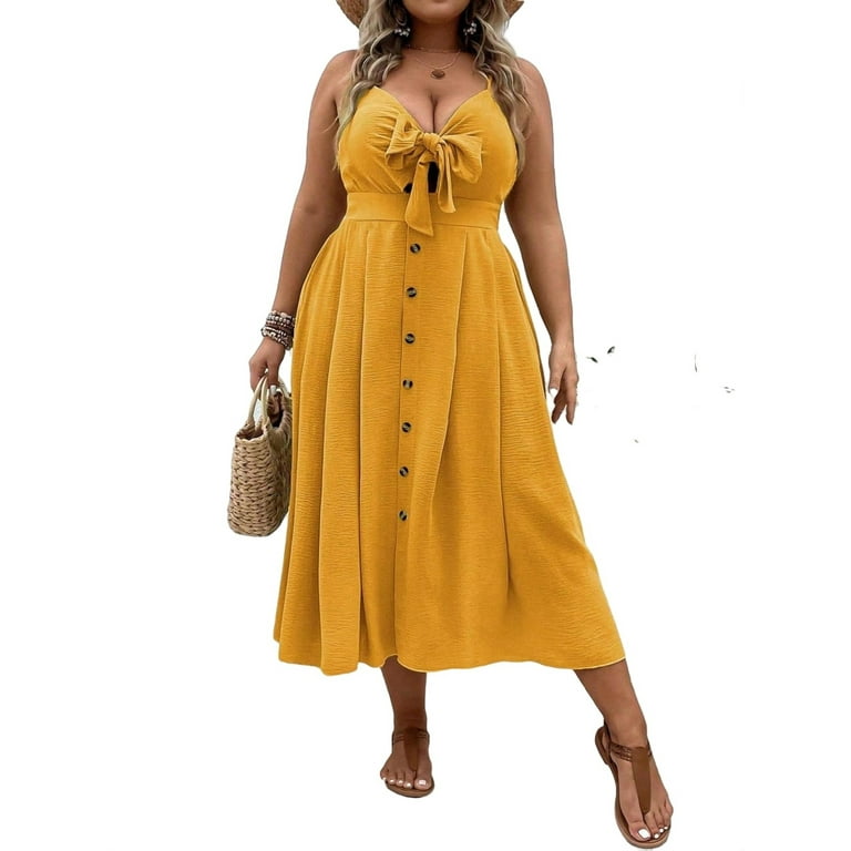Mustard yellow spaghetti strap dress hotsell