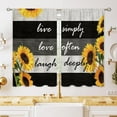 thumbnail image 1 of Boho Plant Floral Kitchen Curtains, Flower Plant Small Window Treatment, Green Leaf Cafe Short Window Curtains for Bathroom Dining Laundry Room, Farmhouse Nature Botanical Drapes 28x40 inch, 1 of 5