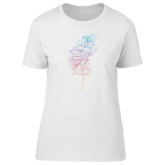 Boho Plant In Gradient T-Shirt Women -Image by Shutterstock, Female Large