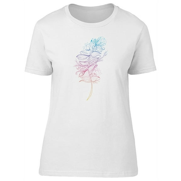 Boho Plant In Gradient T-Shirt Women -Image by Shutterstock, Female Medium